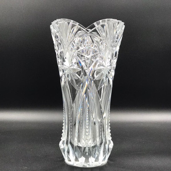 JG Durand Cristal D'Arques 11 3/4" Crystal Vase Vincennes Pattern Made in France - Picture 2 of 12